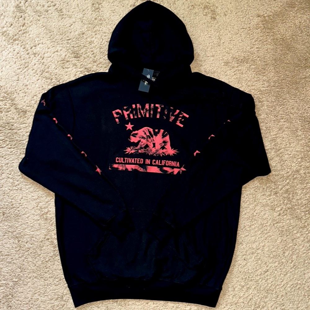 Primitive Cultivated in California Hoodie | Men’s XL |Black/Red Graphic